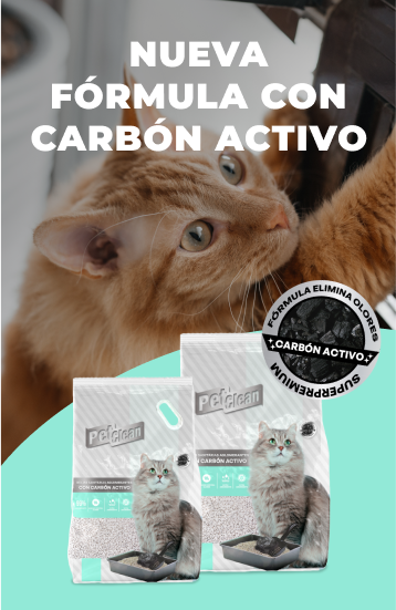productos de bolitas sanitarias aglomerantes nueva formula con carbón activo marca petclean