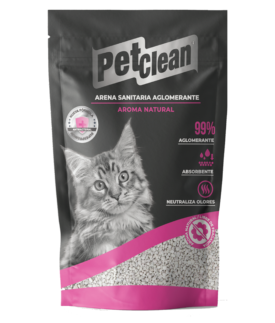 arena sanitaria aglomerante aroma natural marca petclean
